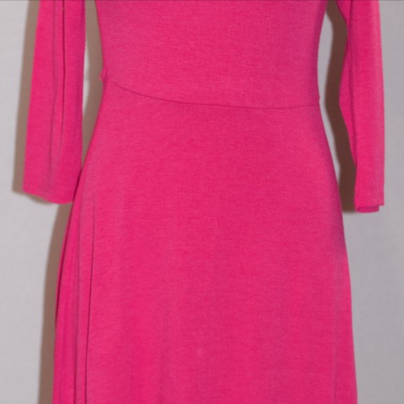 Pink Cotton Long Sleeve Dress - Picture 5 of 12